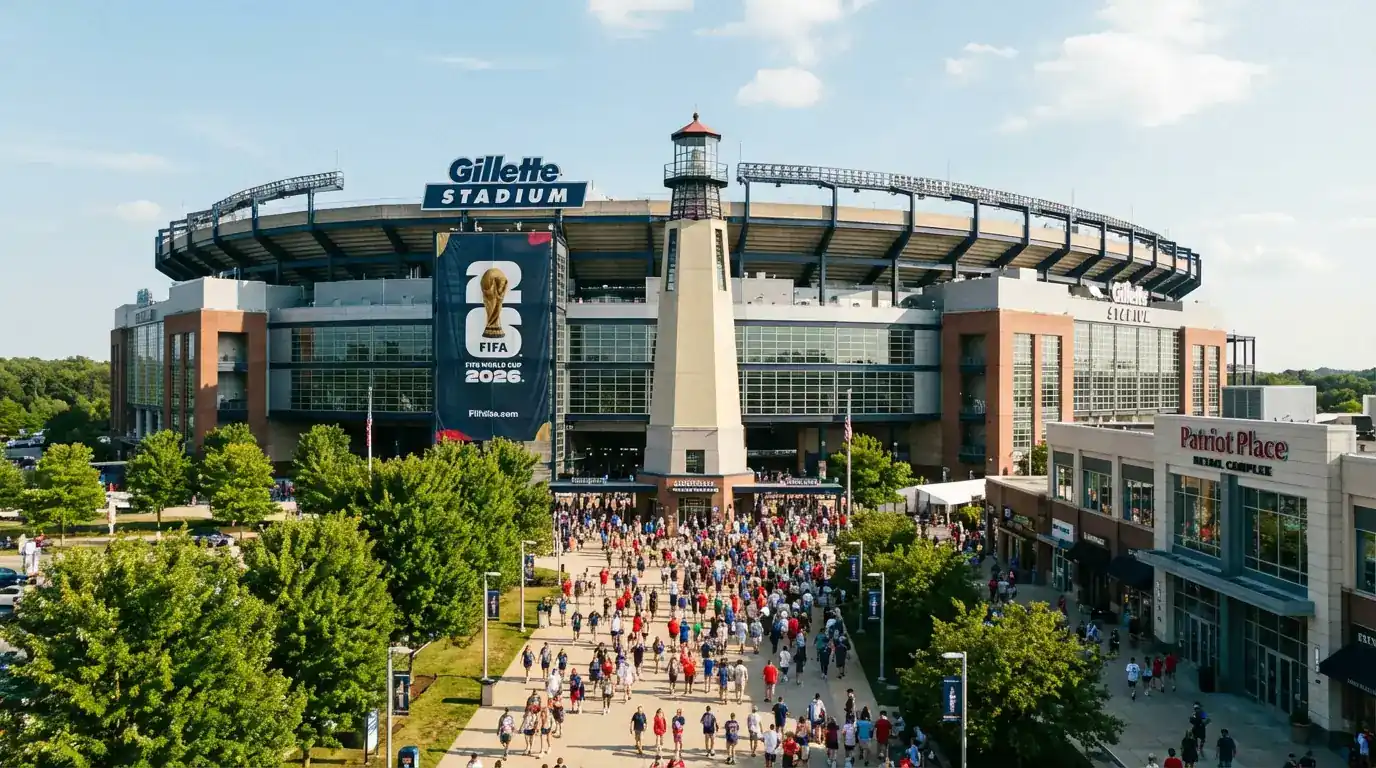 Gillette Stadium i Foxborough nær Boston, Norges VM-arena 2026