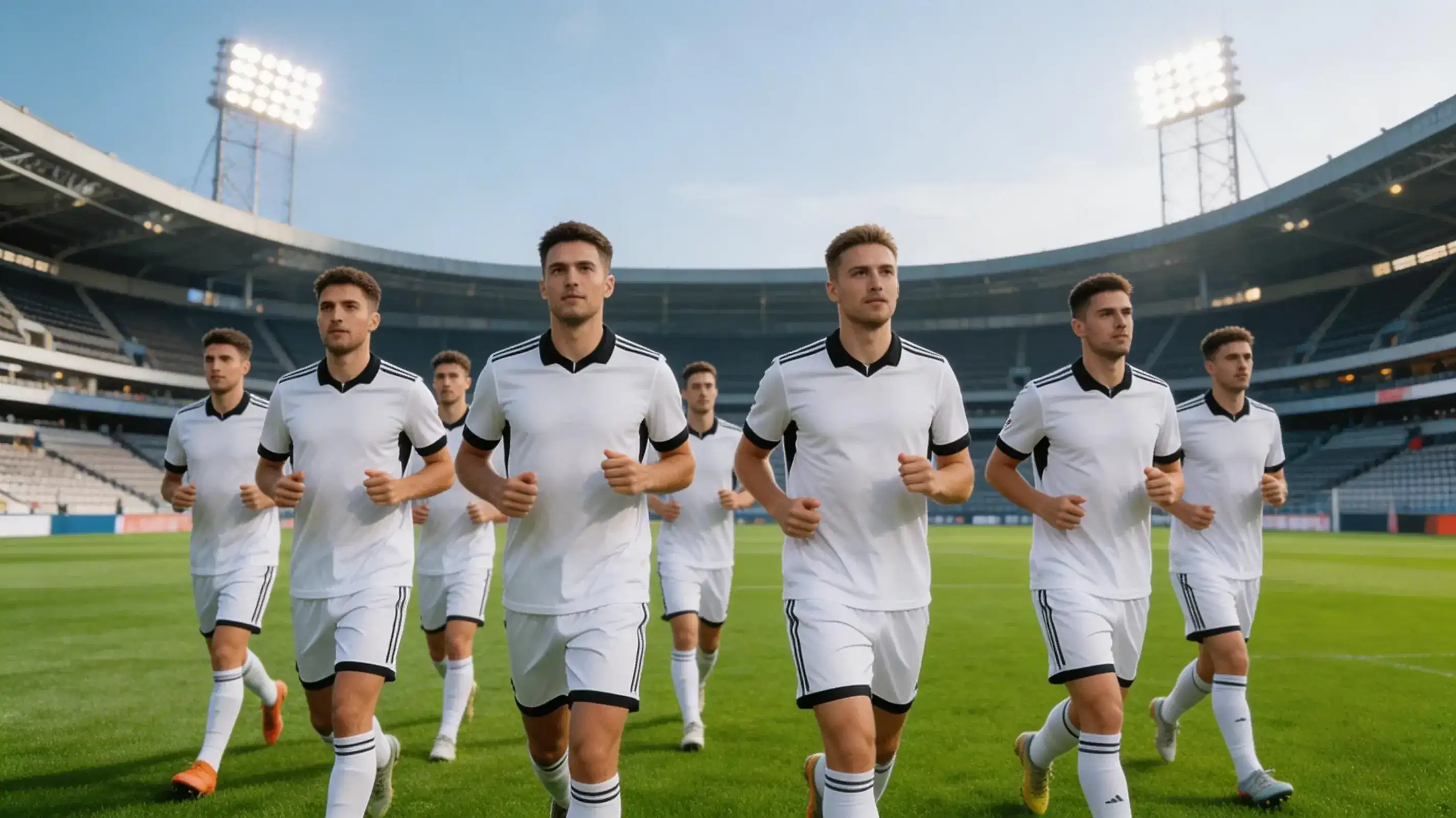 Det tyske landslaget i hvite drakter under forberedelsene til VM 2026