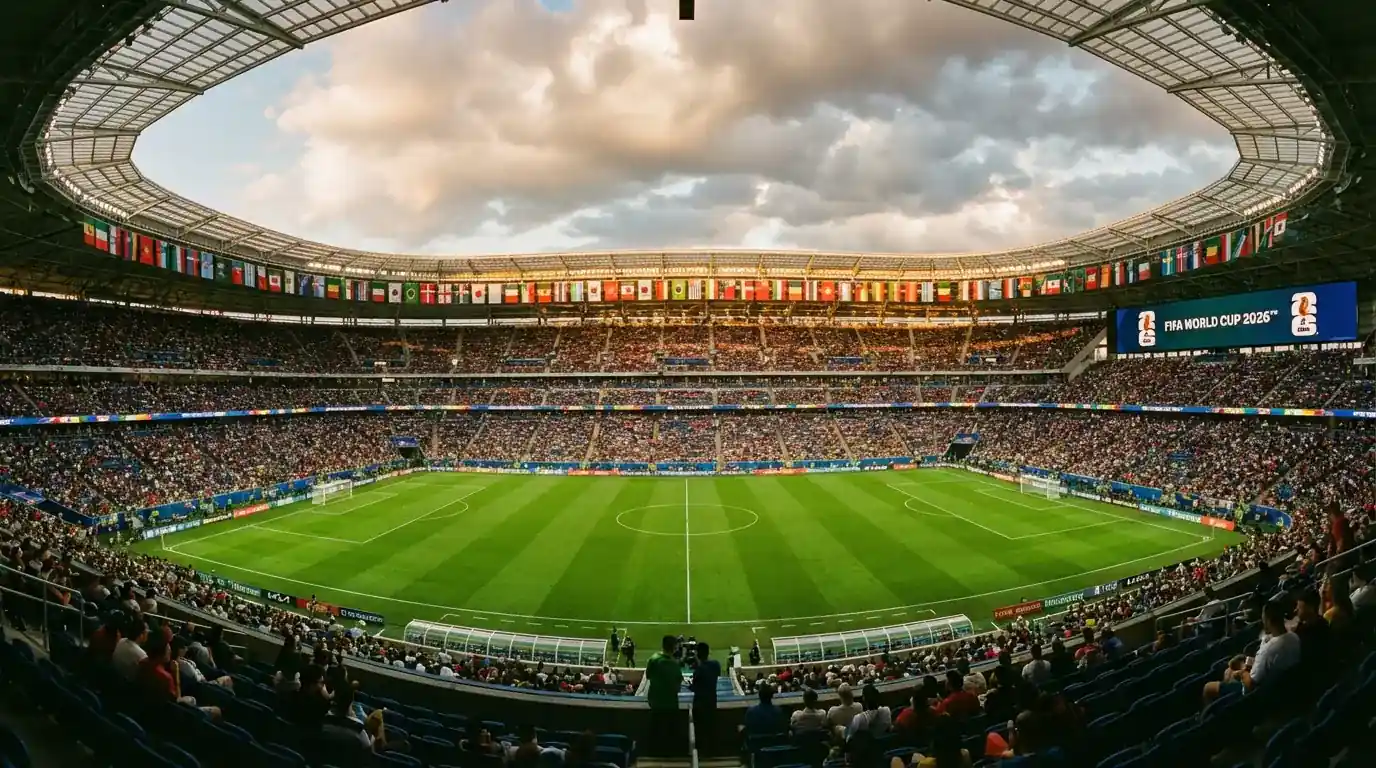 Oversikt over VM 2026 med stadioner i USA, Mexico og Canada